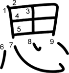 kanji stroke order for 思